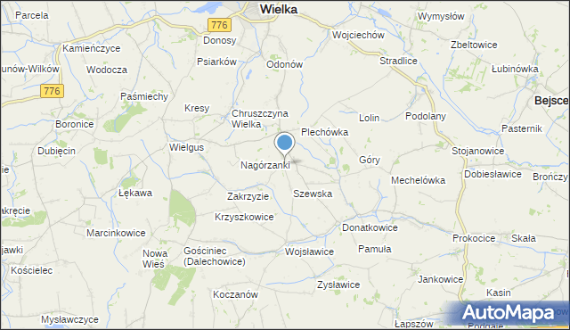 mapa Gorzków, Gorzków gmina Kazimierza Wielka na mapie Targeo